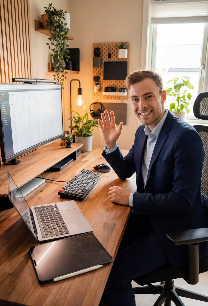 Christoffer Ohlsen ved skrivebordet