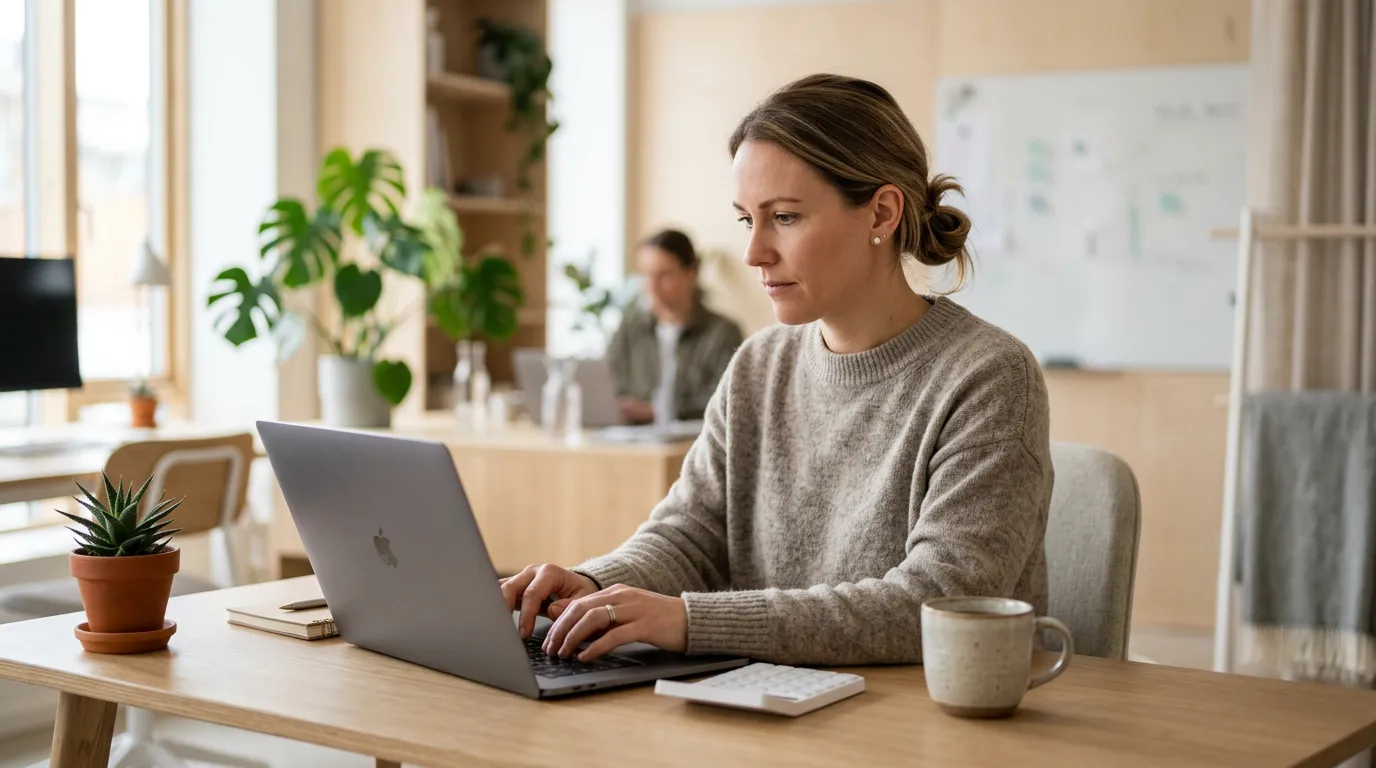 Medarbejder bruger AI i Excel til analyse, datarensning og hurtigere rapporter