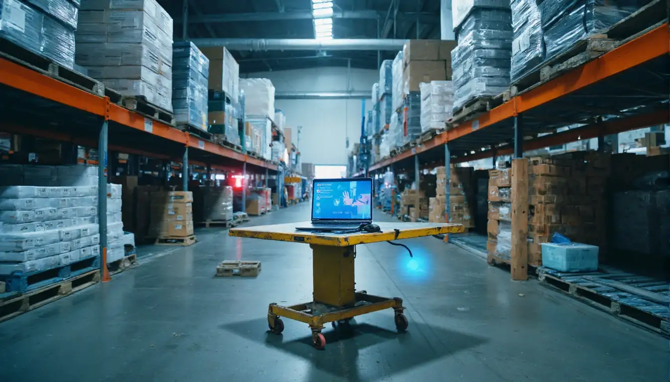 Automation og computer i en lagerbygning